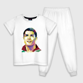 Детская пижама хлопок с принтом Ronaldo в Санкт-Петербурге, 100% хлопок |  брюки и футболка прямого кроя, без карманов, на брюках мягкая резинка на поясе и по низу штанин
 | champion | cr7 | cristiano | game | goal | italy | juventus | madrid | real | ronaldo | spain | team | буффон | гол | дибала | золотой мяч | игрок | испания | италия | криштиану | мадрид | португалия | реал | роналду | спорт | тренер | футбол | 