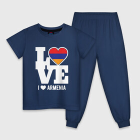 Детская пижама хлопок с принтом Love Armenia в Санкт-Петербурге, 100% хлопок |  брюки и футболка прямого кроя, без карманов, на брюках мягкая резинка на поясе и по низу штанин
 | 
