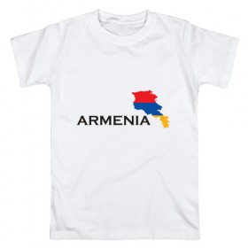 Мужская футболка хлопок с принтом Armenia в Санкт-Петербурге, 100% хлопок | прямой крой, круглый вырез горловины, длина до линии бедер, слегка спущенное плечо. | Тематика изображения на принте: 