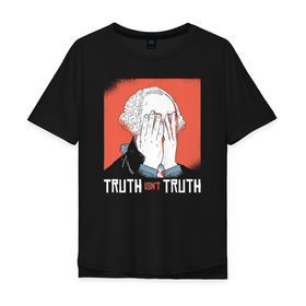 Мужская футболка хлопок Oversize с принтом Джордж Вашингтон Facepalm в Санкт-Петербурге, 100% хлопок | свободный крой, круглый ворот, “спинка” длиннее передней части | 