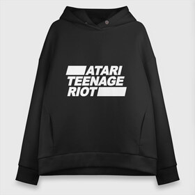 Женское худи Oversize хлопок с принтом Atari Teenage Riot (White) в Санкт-Петербурге, френч-терри — 70% хлопок, 30% полиэстер. Мягкий теплый начес внутри —100% хлопок | боковые карманы, эластичные манжеты и нижняя кромка, капюшон на магнитной кнопке | Тематика изображения на принте: atari | atr | digital | hardcore | music | punk | rave | riot | rock | teenage | музыка | панк | рок