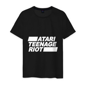 Мужская футболка хлопок с принтом Atari Teenage Riot (White) в Санкт-Петербурге, 100% хлопок | прямой крой, круглый вырез горловины, длина до линии бедер, слегка спущенное плечо. | Тематика изображения на принте: atari | atr | digital | hardcore | music | punk | rave | riot | rock | teenage | музыка | панк | рок