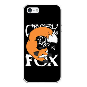 Чехол для iPhone 5/5S матовый с принтом Crazy Like a Fox в Санкт-Петербурге, Силикон | Область печати: задняя сторона чехла, без боковых панелей | crazy | cute | fox | foxes | ginger | like | tail | безумие | безумная | забавная | лис | лиса | лисица | лисицы | лисичка | лисички | лисы | милая | рыжая | рыжие | смешная | фыр | хвост | хвосты