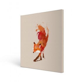 Холст квадратный с принтом Paint Fox в Санкт-Петербурге, 100% ПВХ |  | Тематика изображения на принте: cute | fox | foxes | ginger | paint | tail | забавная | краска | лис | лиса | лисица | лисицы | лисичка | лисички | лисы | милая | рыжая | рыжие | смешная | фыр | хвост | хвосты