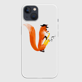 Чехол для iPhone 13 с принтом Джаз Лис в Санкт-Петербурге,  |  | Тематика изображения на принте: cute | fox | foxes | ginger | jazz | tail | trumpet | джаз | джазмен | забавная | лис | лиса | лисица | лисицы | лисичка | лисички | лисы | милая | рыжая | рыжие | саксофон | смешная | труба | фыр | хвост | хвосты