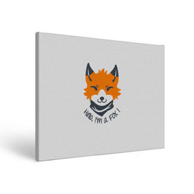 Холст прямоугольный с принтом Hello Fox в Санкт-Петербурге, 100% ПВХ |  | Тематика изображения на принте: cute | fox | foxes | ginger | hello | tail | забавная | лис | лиса | лисица | лисицы | лисичка | лисички | лисы | милая | привет | рыжая | рыжие | смешная | фыр | хвост | хвосты