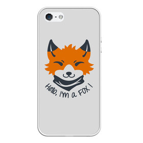 Чехол для iPhone 5/5S матовый с принтом Hello Fox в Санкт-Петербурге, Силикон | Область печати: задняя сторона чехла, без боковых панелей | cute | fox | foxes | ginger | hello | tail | забавная | лис | лиса | лисица | лисицы | лисичка | лисички | лисы | милая | привет | рыжая | рыжие | смешная | фыр | хвост | хвосты