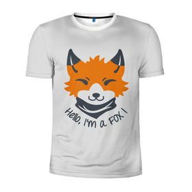 Мужская футболка 3D спортивная с принтом Hello Fox в Санкт-Петербурге, 100% полиэстер с улучшенными характеристиками | приталенный силуэт, круглая горловина, широкие плечи, сужается к линии бедра | cute | fox | foxes | ginger | hello | tail | забавная | лис | лиса | лисица | лисицы | лисичка | лисички | лисы | милая | привет | рыжая | рыжие | смешная | фыр | хвост | хвосты