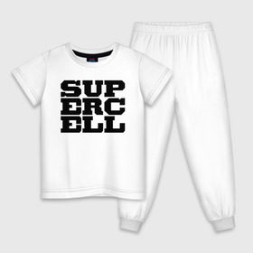 Детская пижама хлопок с принтом SUPERCELL в Санкт-Петербурге, 100% хлопок |  брюки и футболка прямого кроя, без карманов, на брюках мягкая резинка на поясе и по низу штанин
 | Тематика изображения на принте: supercell | игра | клеш | клэш | суперселл