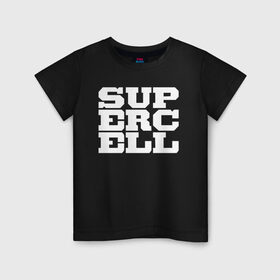 Детская футболка хлопок с принтом SUPERCELL в Санкт-Петербурге, 100% хлопок | круглый вырез горловины, полуприлегающий силуэт, длина до линии бедер | Тематика изображения на принте: supercell | игра | клеш | клэш | суперселл