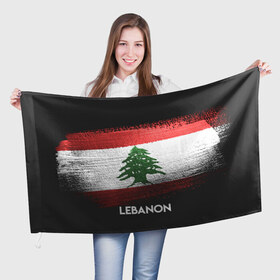 Флаг 3D с принтом LEBANON(Ливан) в Санкт-Петербурге, 100% полиэстер | плотность ткани — 95 г/м2, размер — 67 х 109 см. Принт наносится с одной стороны | lebanon | urban | город | ливан | мир | путешествие | символика | страны | флаг