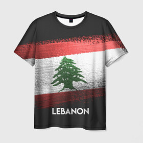 Мужская футболка 3D с принтом LEBANON(Ливан) в Санкт-Петербурге, 100% полиэфир | прямой крой, круглый вырез горловины, длина до линии бедер | Тематика изображения на принте: lebanon | urban | город | ливан | мир | путешествие | символика | страны | флаг