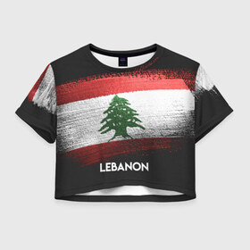 Женская футболка 3D укороченная с принтом LEBANON(Ливан) в Санкт-Петербурге, 100% полиэстер | круглая горловина, длина футболки до линии талии, рукава с отворотами | lebanon | urban | город | ливан | мир | путешествие | символика | страны | флаг