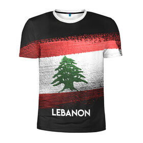 Мужская футболка 3D спортивная с принтом LEBANON(Ливан) в Санкт-Петербурге, 100% полиэстер с улучшенными характеристиками | приталенный силуэт, круглая горловина, широкие плечи, сужается к линии бедра | lebanon | urban | город | ливан | мир | путешествие | символика | страны | флаг