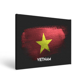 Холст прямоугольный с принтом VIETNAM(Вьетнам) в Санкт-Петербурге, 100% ПВХ |  | urban | vietnam | город | мир | путешествие | символика | страны | флаг