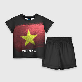 Детский костюм с шортами 3D с принтом VIETNAM(Вьетнам) в Санкт-Петербурге,  |  | Тематика изображения на принте: urban | vietnam | город | мир | путешествие | символика | страны | флаг