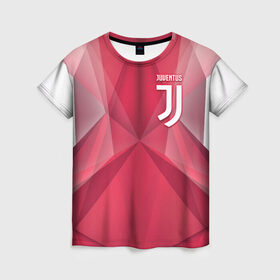 Женская футболка 3D с принтом Juventus new uniform в Санкт-Петербурге, 100% полиэфир ( синтетическое хлопкоподобное полотно) | прямой крой, круглый вырез горловины, длина до линии бедер | 