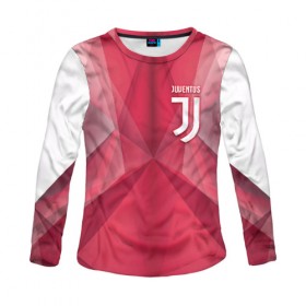 Женский лонгслив 3D с принтом Juventus new uniform в Санкт-Петербурге, 100% полиэстер | длинные рукава, круглый вырез горловины, полуприлегающий силуэт | 