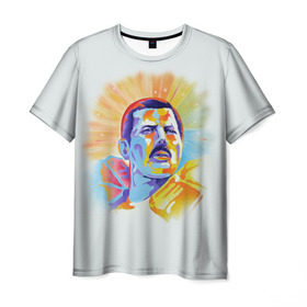 Мужская футболка 3D с принтом Freddie Mercury в Санкт-Петербурге, 100% полиэфир | прямой крой, круглый вырез горловины, длина до линии бедер | freddie mercury | queen | фредди меркьюри