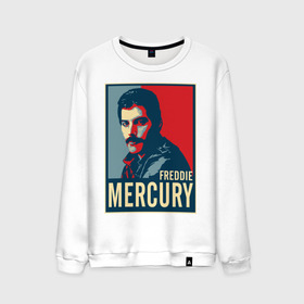 Мужской свитшот хлопок с принтом Freddie Mercury в Санкт-Петербурге, 100% хлопок |  | freddie mercury | queen | фредди меркьюри
