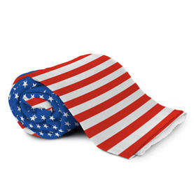 Плед 3D с принтом Американский Флаг в Санкт-Петербурге, 100% полиэстер | закругленные углы, все края обработаны. Ткань не мнется и не растягивается | америка | вашингтон | звезды | патриот | сша | трамп | триколор