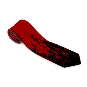 Галстук 3D с принтом Red blood в Санкт-Петербурге, 100% полиэстер | Длина 148 см; Плотность 150-180 г/м2 | halloween | брызги красок | брызги крови | картина кровью | красные пятна | кровавая абстракция | кровавые пятна | кровь | пятна краски