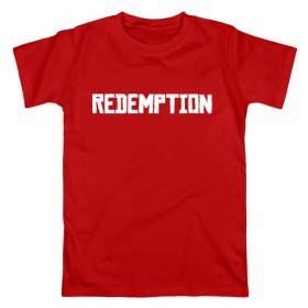 Мужская футболка хлопок с принтом Redemption RDR2 в Санкт-Петербурге, 100% хлопок | прямой крой, круглый вырез горловины, длина до линии бедер, слегка спущенное плечо. | 