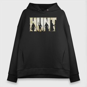 Женское худи Oversize хлопок с принтом Hunt Showdown Logo в Санкт-Петербурге, френч-терри — 70% хлопок, 30% полиэстер. Мягкий теплый начес внутри —100% хлопок | боковые карманы, эластичные манжеты и нижняя кромка, капюшон на магнитной кнопке | horror | hunt horrors of the gilded age | hunt showdown | hunt showdown logo | hunt: showdown | охота | ужасы золотого века