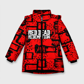 Зимняя куртка для девочек 3D с принтом red dead redemption 2 в Санкт-Петербурге, ткань верха — 100% полиэстер; подклад — 100% полиэстер, утеплитель — 100% полиэстер. | длина ниже бедра, удлиненная спинка, воротник стойка и отстегивающийся капюшон. Есть боковые карманы с листочкой на кнопках, утяжки по низу изделия и внутренний карман на молнии. 

Предусмотрены светоотражающий принт на спинке, радужный светоотражающий элемент на пуллере молнии и на резинке для утяжки. | game | red dead | red dead redemption 2 | redemption 2 | rockstar games | бандиты | дикий запад | игры | ковбои | оружие