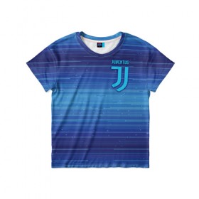 Детская футболка 3D с принтом Juventus new uniform в Санкт-Петербурге, 100% гипоаллергенный полиэфир | прямой крой, круглый вырез горловины, длина до линии бедер, чуть спущенное плечо, ткань немного тянется | Тематика изображения на принте: club | football | juventus | белый | италия | клуб | форма | черный | ювентус