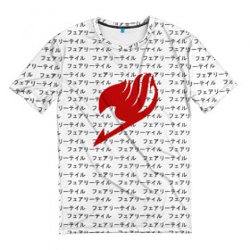 Мужская футболка 3D с принтом Fairy Tail в Санкт-Петербурге, 100% полиэфир | прямой крой, круглый вырез горловины, длина до линии бедер | anime | fairy tail | аниме | иероглифы | сёнэн | хвост феи