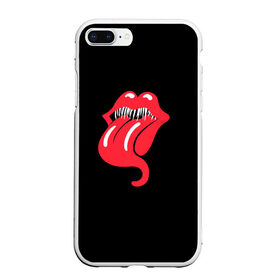 Чехол для iPhone 7Plus/8 Plus матовый с принтом Monsters Kiss в Санкт-Петербурге, Силикон | Область печати: задняя сторона чехла, без боковых панелей | Тематика изображения на принте: halloween | jagger | lips | mick | monster | rock | rolling | stones | tongue | tooth | вольные | губы | джаггер | зубы | камни | катящиеся | мик | монстер | рок | странники | хеллоуин | хэллоуин | язык