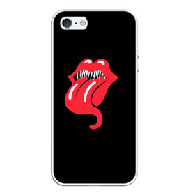 Чехол для iPhone 5/5S матовый с принтом Monsters Kiss в Санкт-Петербурге, Силикон | Область печати: задняя сторона чехла, без боковых панелей | Тематика изображения на принте: halloween | jagger | lips | mick | monster | rock | rolling | stones | tongue | tooth | вольные | губы | джаггер | зубы | камни | катящиеся | мик | монстер | рок | странники | хеллоуин | хэллоуин | язык