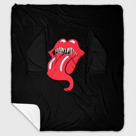 Плед с рукавами с принтом Monsters Kiss в Санкт-Петербурге, 100% полиэстер | Закругленные углы, все края обработаны. Ткань не мнется и не растягивается. Размер 170*145 | halloween | jagger | lips | mick | monster | rock | rolling | stones | tongue | tooth | вольные | губы | джаггер | зубы | камни | катящиеся | мик | монстер | рок | странники | хеллоуин | хэллоуин | язык