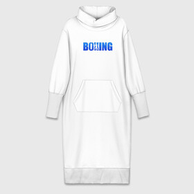 Платье удлиненное хлопок с принтом Boxing blue ring в Санкт-Петербурге,  |  | boxing | бокс | спорт