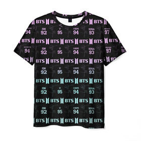 Мужская футболка 3D с принтом BTS в Санкт-Петербурге, 100% полиэфир | прямой крой, круглый вырез горловины, длина до линии бедер | bangtan boys | beyond the scene | bts | k pop | music | арэм | ви | джей хоуп | джин | музыка | сюга | чимин | чонгук