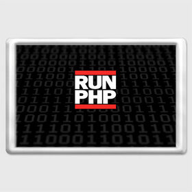 Магнит 45*70 с принтом Run PHP в Санкт-Петербурге, Пластик | Размер: 78*52 мм; Размер печати: 70*45 | Тематика изображения на принте: admin | administrator | calm | code | coder | coding | dmc | engineer | job | keep | php | programmer | run | администратор | айти | инженер | код | кодинг | программа | программист | профессия | сисадмин