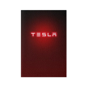 Обложка для паспорта матовая кожа с принтом TESLA в Санкт-Петербурге, натуральная матовая кожа | размер 19,3 х 13,7 см; прозрачные пластиковые крепления | Тематика изображения на принте: brand | car | elon mask | tesla | авто | бренд | илон | илон маск | маск | машина | тесла | электрокар