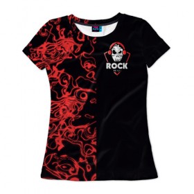 Женская футболка 3D с принтом I Love Rock в Санкт-Петербурге, 100% полиэфир ( синтетическое хлопкоподобное полотно) | прямой крой, круглый вырез горловины, длина до линии бедер | гранж | музыка | нео | пост | постпанк | ривайвл | рок | хард | я люблю