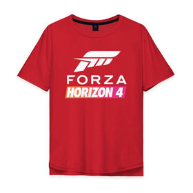 Мужская футболка хлопок Oversize с принтом Forza Horizon 4 в Санкт-Петербурге, 100% хлопок | свободный крой, круглый ворот, “спинка” длиннее передней части | Тематика изображения на принте: auto | car | forza | game | horizon | mclaren | motorsport | race | авто | гонки | игра | машина
