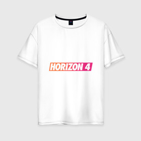 Женская футболка хлопок Oversize с принтом Forza Horizon 4 в Санкт-Петербурге, 100% хлопок | свободный крой, круглый ворот, спущенный рукав, длина до линии бедер
 | auto | car | forza | game | horizon | mclaren | motorsport | race | авто | гонки | игра | машина
