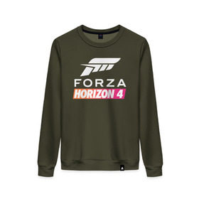 Женский свитшот хлопок с принтом Forza Horizon 4 в Санкт-Петербурге, 100% хлопок | прямой крой, круглый вырез, на манжетах и по низу широкая трикотажная резинка  | auto | car | forza | game | horizon | mclaren | motorsport | race | авто | гонки | игра | машина