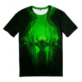 Мужская футболка 3D с принтом Демон легиона в Санкт-Петербурге, 100% полиэфир | прямой крой, круглый вырез горловины, длина до линии бедер | dota | warcraft | варкрафт | демон | дота | иллидан | легион