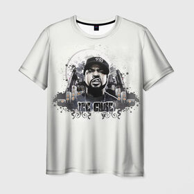 Мужская футболка 3D с принтом ICE CUBE в Санкт-Петербурге, 100% полиэфир | прямой крой, круглый вырез горловины, длина до линии бедер | rap | айс | гангста рэп | джексон | джи фанк | куб | кьюб | лёд | о’ши | реп | хип хоп