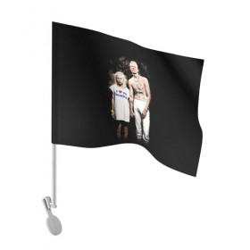 Флаг для автомобиля с принтом Die Antwoord в Санкт-Петербурге, 100% полиэстер | Размер: 30*21 см | die antwoord | ninja | yo landi | йо ланди фиссер | музыка | рэп рейв