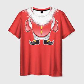 Мужская футболка 3D с принтом Я сладкий Санта в Санкт-Петербурге, 100% полиэфир | прямой крой, круглый вырез горловины, длина до линии бедер | 