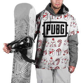 Накидка на куртку 3D с принтом Новогодний PUBG в Санкт-Петербурге, 100% полиэстер |  | battle | chicken | dinner | winner | битва | год | королевская | новый | подарок | снеговик