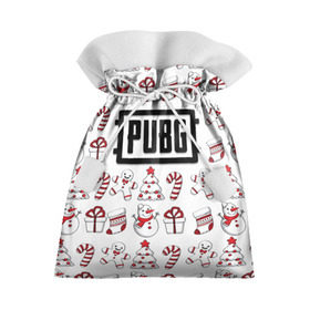 Подарочный 3D мешок с принтом Новогодний PUBG в Санкт-Петербурге, 100% полиэстер | Размер: 29*39 см | battle | chicken | dinner | winner | битва | год | королевская | новый | подарок | снеговик