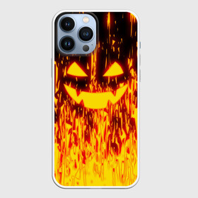 Чехол для iPhone 13 Pro Max с принтом FIRE PUMPKIN в Санкт-Петербурге,  |  | fire | halloween | искры | огонь | праздник | тыква | хэллоуин