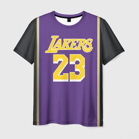 Мужская футболка 3D с принтом James LA Lakers 2019 в Санкт-Петербурге, 100% полиэфир | прямой крой, круглый вырез горловины, длина до линии бедер | angeles | james | lakers | lebron | los | nba | usa | анджелес | джеймс | леброн | лейкерс | лос | нба | сша